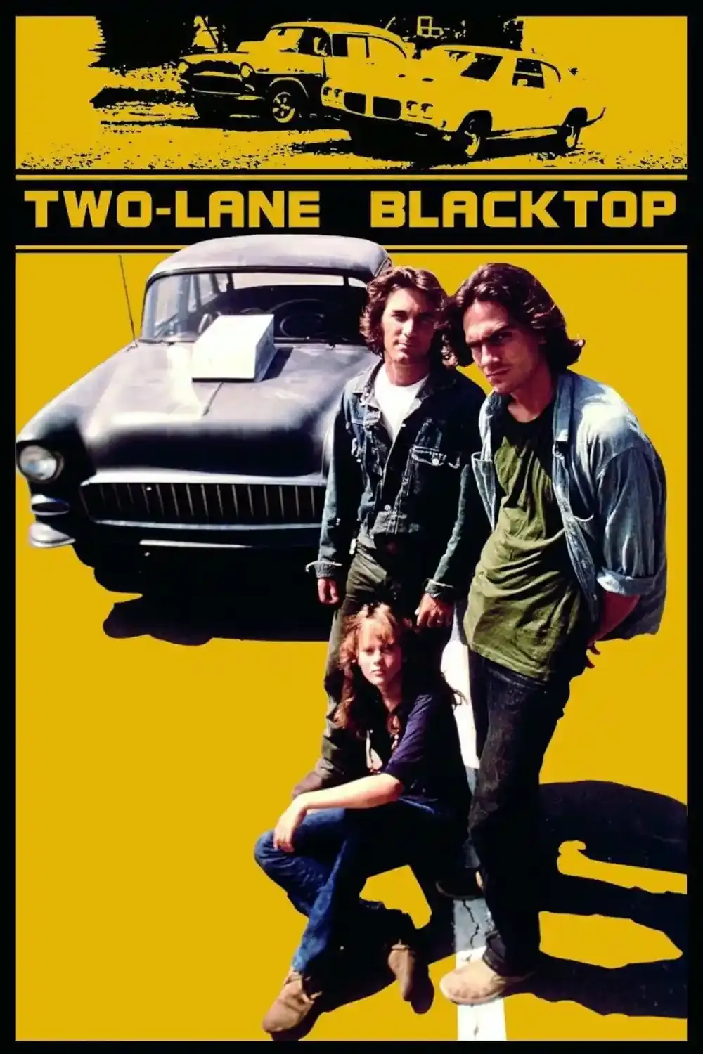 Two-Lane Blacktop 1971 film poster James Taylor Dennis Wilson