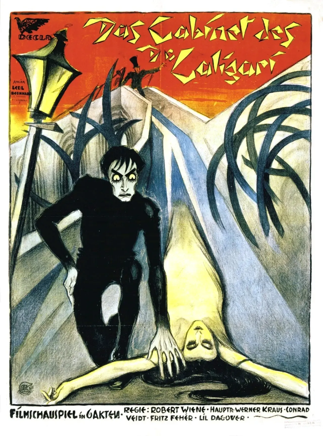 Original 1920 poster art for Das Cabinet des Dr. Caligari