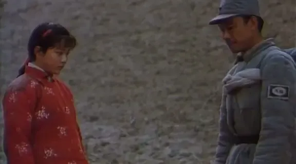 Cuiqiao in close-up, half-lost in mist and light in Yellow Earth (1984)