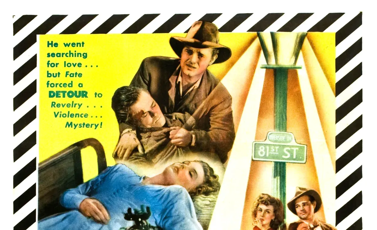 Top section of the original 1945 poster for Detour