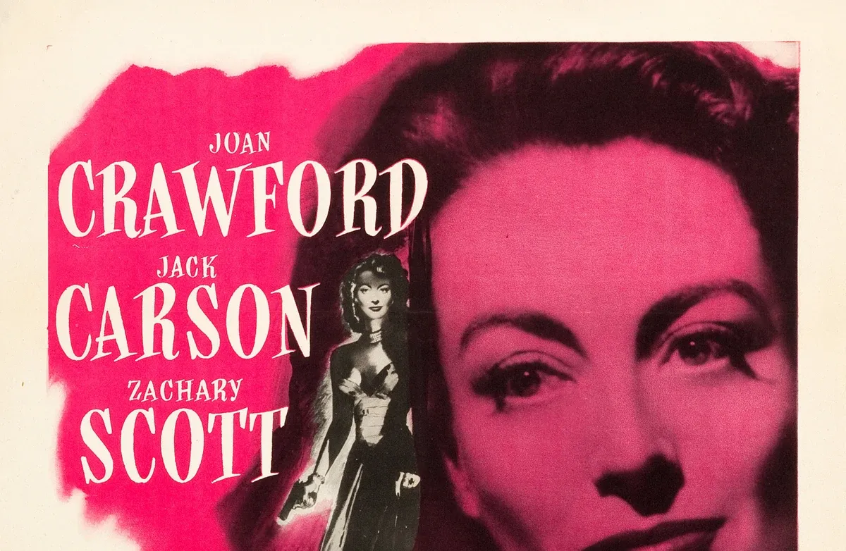 Upper section of the original 1945 poster for Mildred Pierce